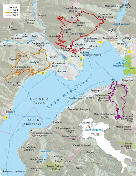   3 MTB tours around Lake Maggiore
