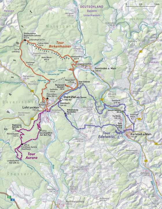 Lohr in the Spessart: Surrounded by fairytale sculptures and bike trails.