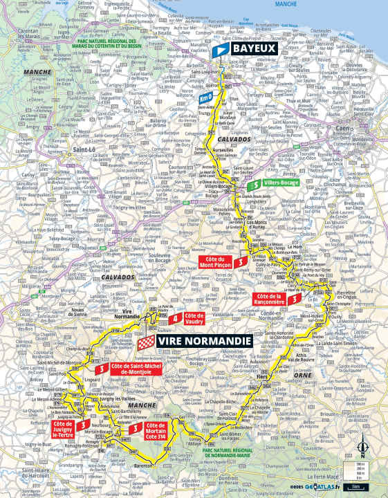 Stage 6 of the Tour de France 2025 on the map