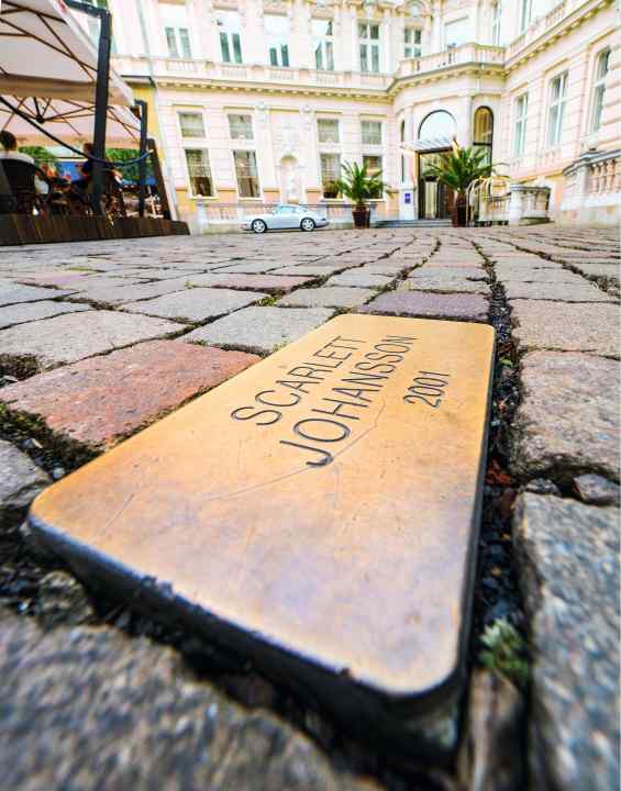 Walk of Fame of the Karlovy Vary Film Festival, in front of the Grandhotel Pupp