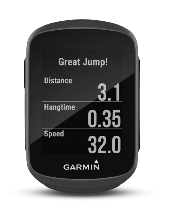 The Garmin MTB Dynamics function recognises jumps and determines the airtime.