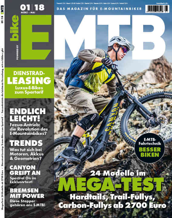   You can download this article and the entire EMTB 1/2018 issue from the EMTB app (<a href="https://itunes.apple.com/de/app/emtb-das-magazin-fur-e-mountainbiker/id1079396102?mt=8" target="_blank" rel="noopener noreferrer nofollow">iTunes</a> and <a href="https://play.google.com/store/apps/details?id=en.delius_klasing.emtb" target="_blank" rel="noopener noreferrer nofollow">Google Play</a> ) or reorder the edition in the <a href="https://www.delius-klasing.de/emtb-01-2018-emb-2018-01" target="_blank" rel="noopener noreferrer">DK-Shop</a> .