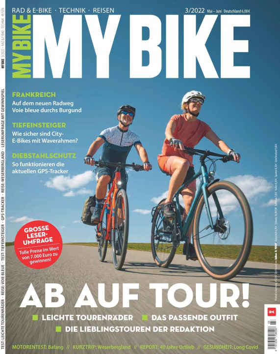 MYBIKE 3/2022 – ab 21. April im Handel. Bestellen Sie MYBIKE <a href="https://www.delius-klasing.de/mybike" target="_blank" rel="noopener noreferrer nofollow">versandkostenfrei nach Hause</a>  , als  <a href="https://digital.mybike-magazin.de/de/profiles/0e8d5977a733/editions" target="_blank" rel="noopener noreferrer nofollow">Digital-Ausgabe</a>   oder lesen Sie  MYBIKE in der App für Ihr  <a href="https://apps.apple.com/de/app/mybike-magazin/id857576683" target="_blank" rel="noopener noreferrer nofollow">Apple-iOS</a> -  oder  <a href="https://play.google.com/store/apps/details?id=de.delius_klasing.trekkingbike" target="_blank" rel="noopener noreferrer nofollow">Android</a> -Gerät. Besonders günstig und bequem erleben Sie  MYBIKE <a href="https://www.delius-klasing.de/mybike-lesen-wie-ich-will" target="_blank" rel="noopener noreferrer nofollow">im Abo</a> .