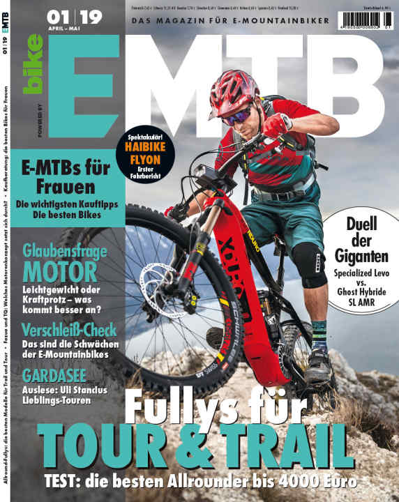 Diesen Artikel bzw. die gesamte Ausgabe EMTB 1/2019 können Sie in der EMTB App (<a href="https://itunes.apple.com/de/app/emtb-das-magazin-fur-e-mountainbiker/id1079396102?mt=8" target="_blank" rel="noopener noreferrer nofollow">iTunes</a>  und <a href="https://play.google.com/store/apps/details?id=de.delius_klasing.emtb" target="_blank" rel="noopener noreferrer nofollow">Google Play</a> ) lesen oder die Ausgabe im <a href="https://www.delius-klasing.de/emtb-01-2019-emb-2019-01" target="_blank" rel="noopener noreferrer">DK-Shop nachbestellen</a> .