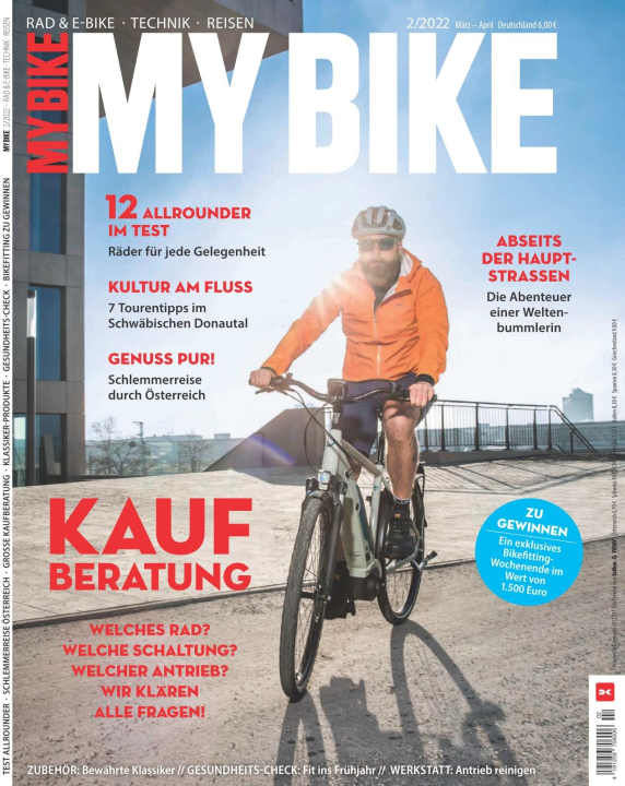 MYBIKE 2/2022 – ab 24. Februar im Handel. Bestellen Sie MYBIKE <a href="https://www.delius-klasing.de/mybike" target="_blank" rel="noopener noreferrer nofollow">versandkostenfrei nach Hause</a>  , als  <a href="https://digital.mybike-magazin.de/de/profiles/0e8d5977a733/editions" target="_blank" rel="noopener noreferrer nofollow">Digital-Ausgabe</a>   oder lesen Sie  MYBIKE in der App für Ihr  <a href="https://apps.apple.com/de/app/mybike-magazin/id857576683" target="_blank" rel="noopener noreferrer nofollow">Apple-iOS</a> -  oder  <a href="https://play.google.com/store/apps/details?id=de.delius_klasing.trekkingbike" target="_blank" rel="noopener noreferrer nofollow">Android</a> -Gerät. Besonders günstig und bequem erleben Sie  MYBIKE <a href="https://www.delius-klasing.de/mybike-lesen-wie-ich-will" target="_blank" rel="noopener noreferrer nofollow">im Abo</a> .