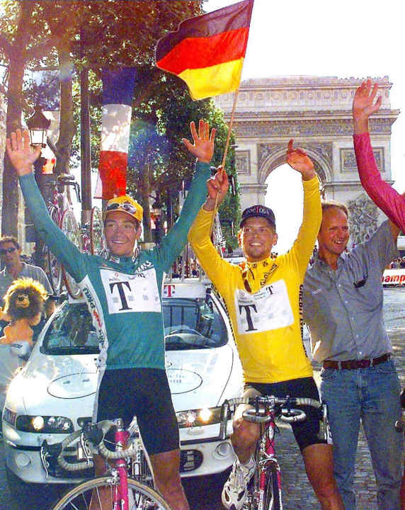 Jan Ullrich celebrated his greatest cycling success on the Champs Elysee, where his "ReTour" also ends