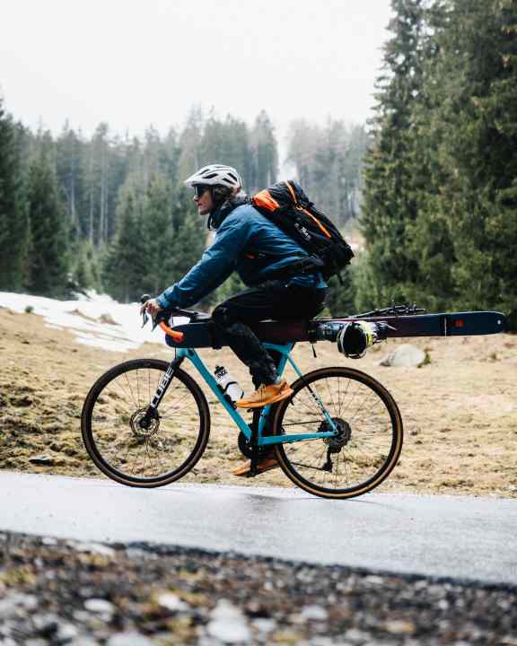 Passt an fast jede Bike-Kategorie mit Oberrohr: die Skihalterung von Cyclite.