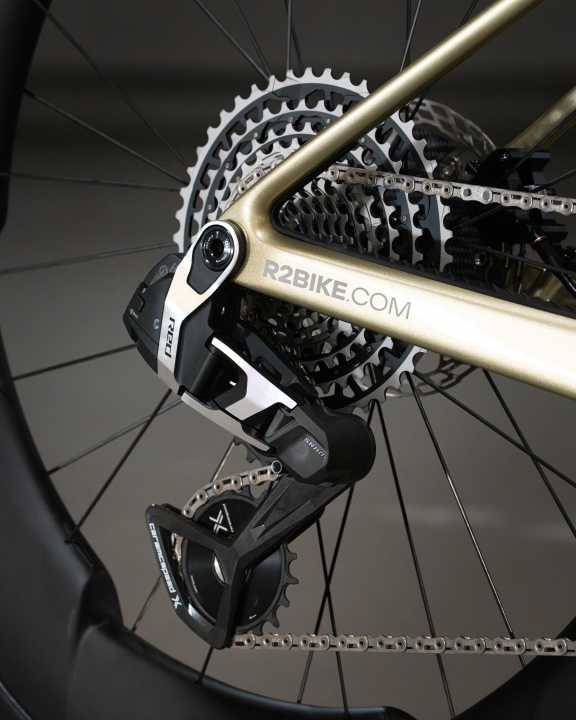 Le dérailleur arrière a été équipé d'une cage CeramicSpeed OSPW X ALPHA.