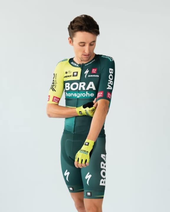Jan Hindley im neuen Trikot von Bora-Hansgrohe