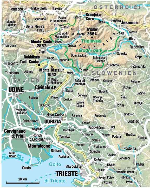 Overview of the Italian-Slovenian road trip