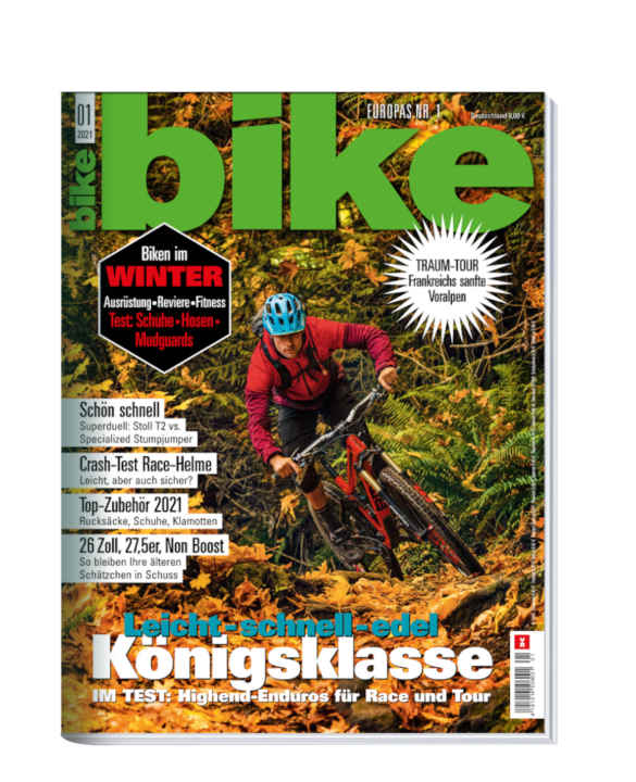 Get BIKE 1/2021 with our focus on "Biking in winter". Order the <a href="https://shop.delius-klasing.de/bike-01-2021-p-BIK-2021-01/" target="_blank" rel="noopener noreferrer">BIKE free delivery to your home</a>, or read the digital edition in the BIKE app for your <a href="https://apps.apple.com/at/app/dk-magazin-kiosk/id1588235359" target="_blank" rel="noopener noreferrer nofollow">Apple iOS</a> or <a href="https://play.google.com/store/apps/details?id=delius.klasing.android" target="_blank" rel="noopener noreferrer nofollow">Android device</a>. You can experience <a href="https://shop.delius-klasing.de/zeitschriften/radsport/bike/?selected_product=KP0005831p" target="_blank" rel="noopener noreferrer">BIKE with a subscription</a> at a particularly favourable price and conveniently.