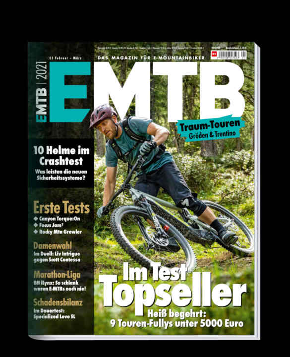   EMTB 1/21 – Sie erhalten die neue EMTB bequem im <a href="https://www.delius-klasing.de/abo-shop/?zeitschrift=233&utm_source=emb_web&utm_medium=red_heftinfo&utm_campaign=abo_emb" target="_blank" rel="noopener noreferrer">Abo</a> , in unserem <a href="https://www.delius-klasing.de/emtb" target="_blank" rel="noopener noreferrer">Onlineshop</a>  sowie als App-Ausgabe für <a href="https://apps.apple.com/de/app/emtb-magazin/id1079396102" target="_blank" rel="noopener noreferrer nofollow">Apple</a>  und <a href="https://play.google.com/store/apps/details?id=de.delius_klasing.emtb" target="_blank" rel="noopener noreferrer nofollow">Android</a> .