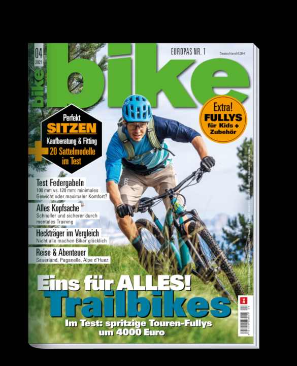 BIKE 4/2021 - available from 2 March. Order the latest <a href="https://shop.delius-klasing.de/bike-04-2021-p-BIK-2021-04/" target="_blank" rel="noopener noreferrer">BIKE free of charge to your home</a> or read the digital edition in the BIKE app for <a href="https://apps.apple.com/at/app/dk-magazin-kiosk/id1588235359" target="_blank" rel="noopener noreferrer nofollow">iOS</a> or <a href="https://play.google.com/store/apps/details?id=delius.klasing.android" target="_blank" rel="noopener noreferrer nofollow">Android</a>. You can experience <a href="https://shop.delius-klasing.de/zeitschriften/radsport/bike/?selected_product=KP0005831p" target="_blank" rel="noopener noreferrer">BIKE with a subscription</a> at a particularly favourable price and conveniently.