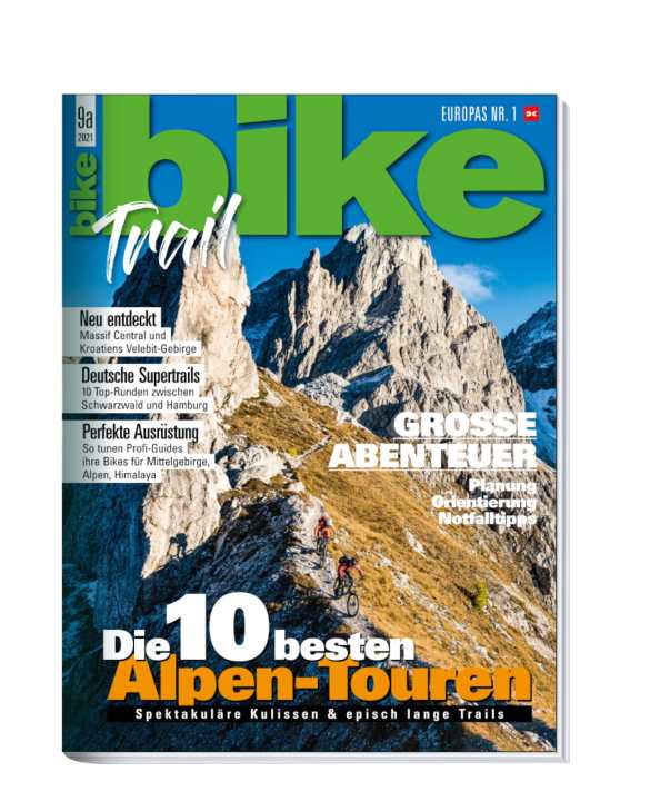   BIKE 9a/2021 – ab 24. August als Sonderheft für alle Abonnenten. Noch kein Abo? Hier lesen Sie <a href="http://www.delius-klasing.de/bike-lesen-wie-ich-will?utm_campaign=abo_2020_6_bik_lesen-wie-ich-will&utm_medium=display&utm_source=BIKEWebsite" target="_blank" rel="noopener noreferrer nofollow">BIKE besonders günstig und bequem im Abo</a> . Alternativ bestellen Sie sich das <a href="https://www.delius-klasing.de/bike-09a-2021-bik-2021-09a" target="_blank" rel="noopener noreferrer nofollow">Sonderheft von BIKE versandkostenfrei nach Hause</a>  oder lesen Sie die Digital-Ausgabe in der BIKE App für <a href="https://itunes.apple.com/de/app/bike-das-mountainbike-magazin/id447024106?mt=8" target="_blank" rel="noopener noreferrer nofollow">iOS</a>  oder <a href="https://play.google.com/store/apps/details?id=com.pressmatrix.bikeapp" target="_blank" rel="noopener noreferrer nofollow">Android</a> .