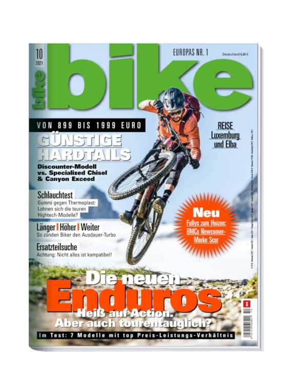 BIKE 10/2021 – ab 7. September erhältlich. Bestellen Sie sich die <a href="https://shop.delius-klasing.de/bike-10-2021-p-BIK-2021-10/" target="_blank" rel="noopener noreferrer">BIKE versandkostenfrei nach Hause</a> oder lesen Sie die Digital-Ausgabe in der BIKE App für <a href="https://apps.apple.com/at/app/dk-magazin-kiosk/id1588235359" target="_blank" rel="noopener noreferrer nofollow">iOS</a> oder <a href="https://play.google.com/store/apps/details?id=delius.klasing.android" target="_blank" rel="noopener noreferrer nofollow">Android</a>. Besonders günstig und bequem erleben Sie die <a href="https://shop.delius-klasing.de/zeitschriften/radsport/bike/?selected_product=KP0005831p" target="_blank" rel="noopener noreferrer">BIKE im Abo</a>.