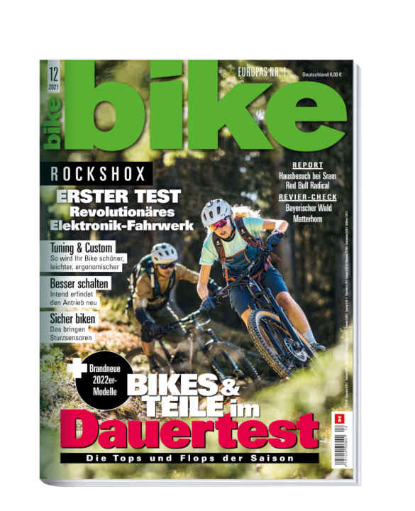BIKE 12/2021 – ab 2. November erhältlich. Bestellen Sie sich die <a href="https://shop.delius-klasing.de/bike-12-2021-p-BIK-2021-12/" target="_blank" rel="noopener noreferrer">BIKE versandkostenfrei nach Hause</a> oder lesen Sie die Digital-Ausgabe in der BIKE App für <a href="https://apps.apple.com/at/app/dk-magazin-kiosk/id1588235359" target="_blank" rel="noopener noreferrer nofollow">iOS</a> oder<a href="https://play.google.com/store/apps/details?id=delius.klasing.android" target="_blank" rel="noopener noreferrer nofollow"> Android</a>. Besonders günstig und bequem erleben Sie die <a href="https://shop.delius-klasing.de/zeitschriften/radsport/bike/?selected_product=KP0005831p" target="_blank" rel="noopener noreferrer">BIKE im Abo</a>.