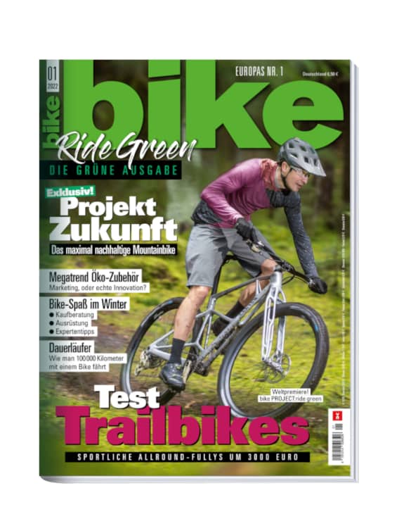 BIKE 1/2022 – die grüne Ausgabe ist ab 7. Dezember erhältlich. Bestellen Sie sich die <a href="https://shop.delius-klasing.de/bike-01-2022-p-BIK-2022-01/" target="_blank" rel="noopener noreferrer">BIKE versandkostenfrei nach Hause</a> oder lesen Sie die Digital-Ausgabe in der BIKE App für <a href="https://apps.apple.com/at/app/dk-magazin-kiosk/id1588235359" target="_blank" rel="noopener noreferrer nofollow">iOS</a> oder <a href="https://play.google.com/store/apps/details?id=delius.klasing.android" target="_blank" rel="noopener noreferrer nofollow">Android</a>. Besonders günstig und bequem erleben Sie die <a href="https://shop.delius-klasing.de/zeitschriften/radsport/bike/?selected_product=KP0005831p" target="_blank" rel="noopener noreferrer">BIKE im Abo</a>.