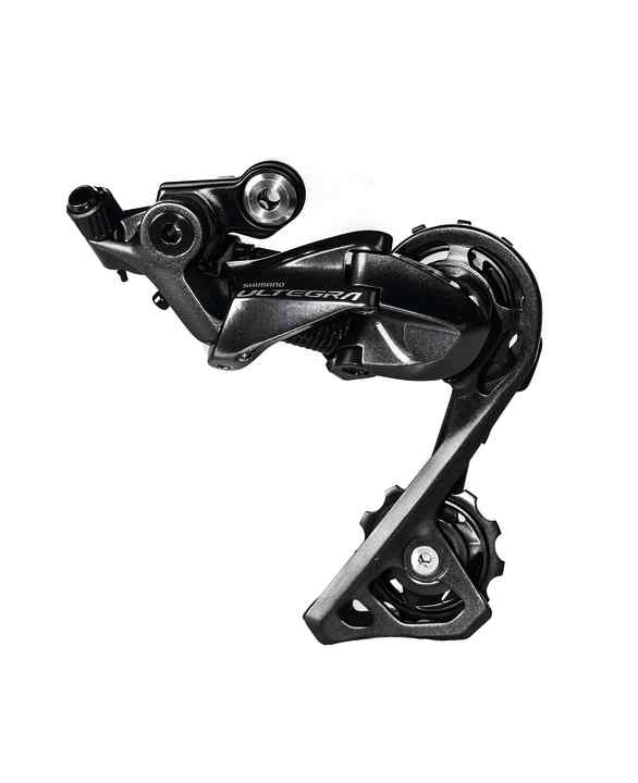 The geometry and cable routing of the rear derailleur are new, a secret to the low operating forces of the Ultegra R8000 11-speed drivetrain.