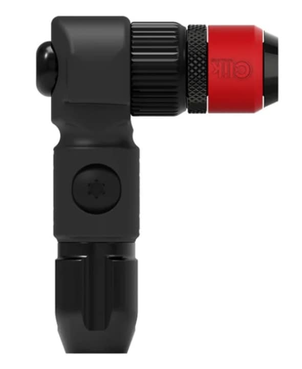 Lezyne propose une tête de pompe complète ainsi qu'un embout Clik-Valve en aluminium de haute qualité.