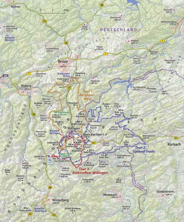 EMTB-Touren-Tipps rund  um Willingen