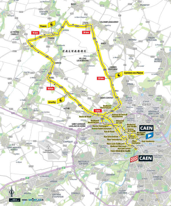 Die 5. Etappe der Tour de France 2025 auf der Karte