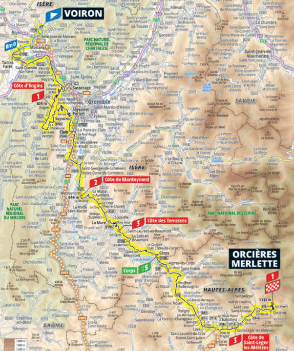 Le parcours de la 18e étape du Tour de France 2026
