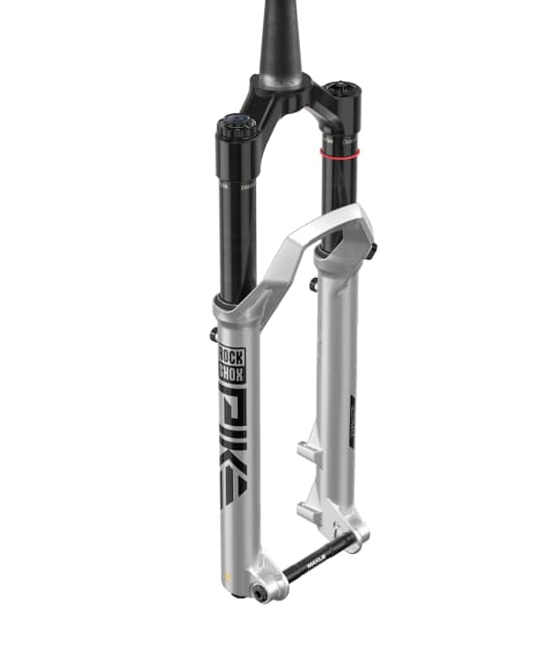 Rein optisch hat sich an der Rockshox Pike Ultimate 2025 nur wenig verändert. Von außen bleiben die meisten Neuerungen an der Gabel für den Trail-Einsatz unsichtbar.