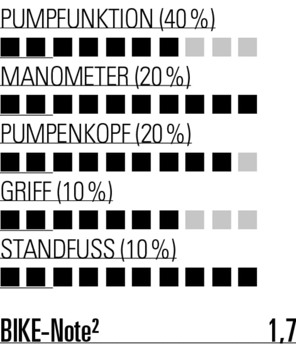 Solide Pumpe mit tollen Manometer