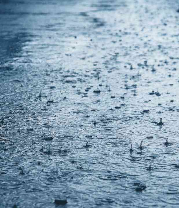   A heavy downpour washes the air clean.