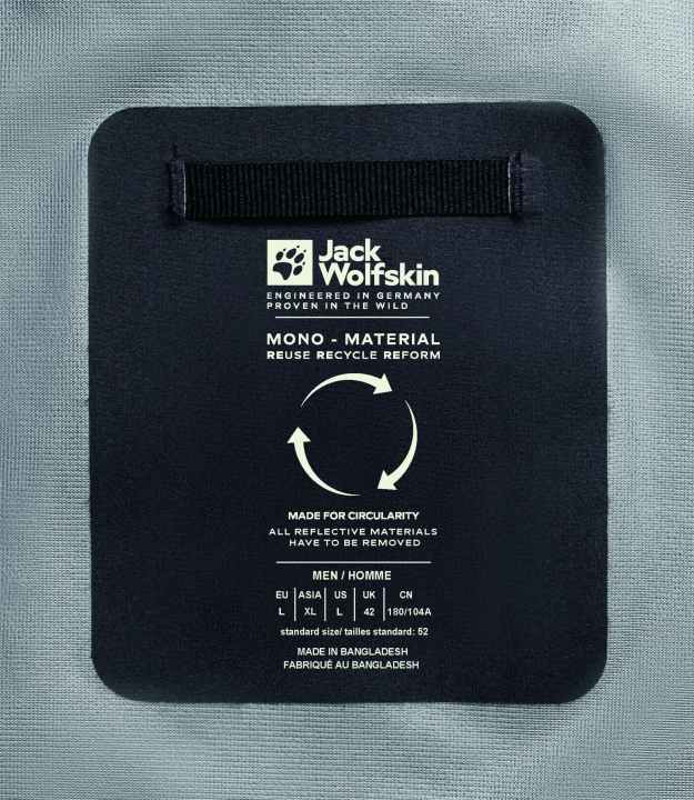 Apart from the zip and reflective elements, the Jack Wolfskin Bike Commute Mono jacket is made from a single material.