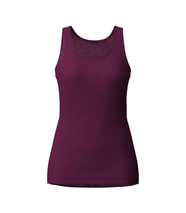 Löffler Merino Light sports underwear: The women's singlet is available in Bordeaux and Dark Blue.