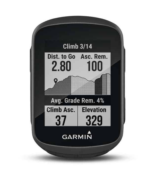 The Garmin ClimbPro function of the Edge 130 Plus visualises climbs and helps with power distribution.