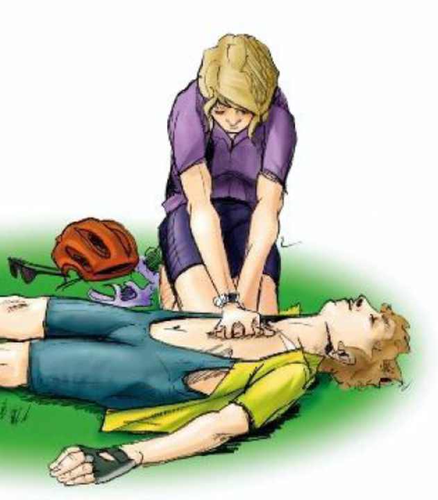   Der Verletzte atmet nicht: Beginnen Sie sofort mit Wiederbelebungsmaßnahmen wie der Herzdruckmassage und der Beatmung.