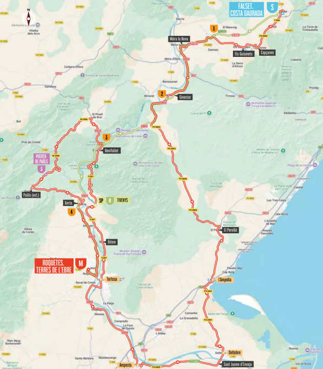 Die Strecke der 5. Etappe der Vuelta a España 2026