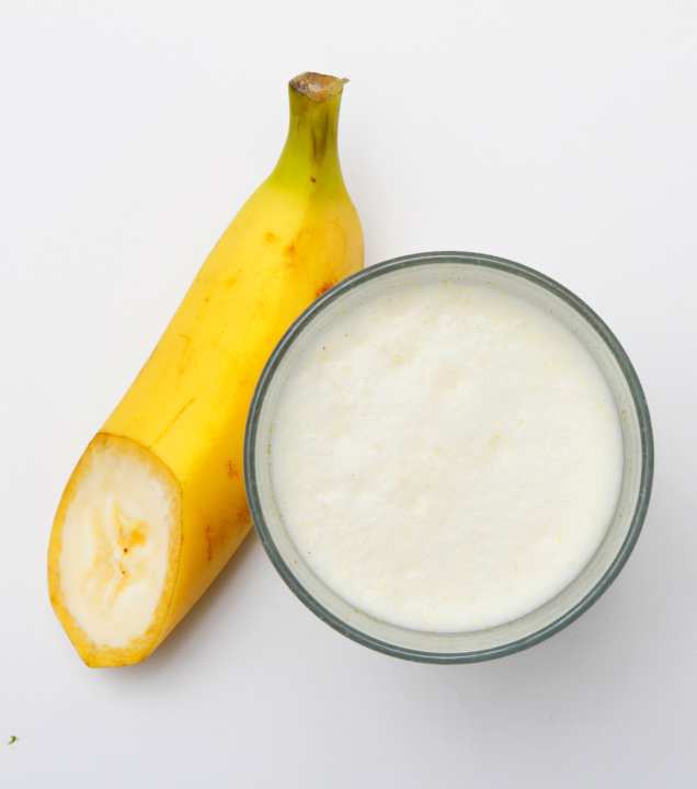   Banana milk liquid shot