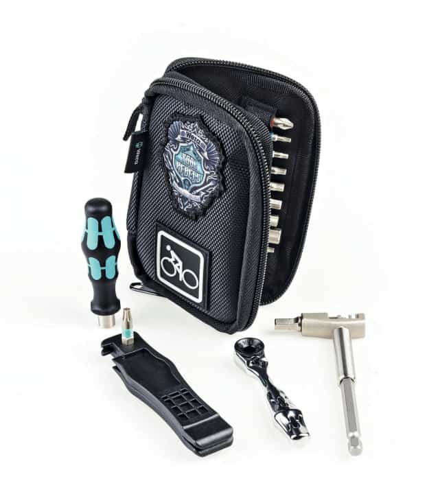 Jeu d'outils Wera de 17 pièces pour la sacoche de selle