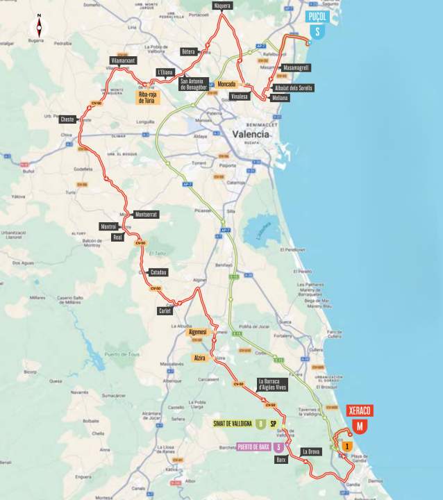 Die Strecke der 8. Etappe der Vuelta a España 2026