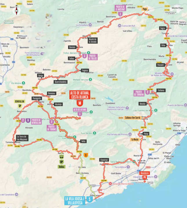 Le parcours de la 9e étape de la Vuelta a España 2026