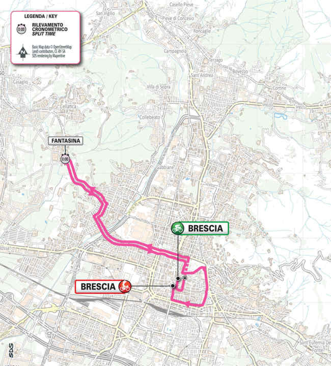 Die Strecke der 1. Etappe des Giro d’Italia Women 2024