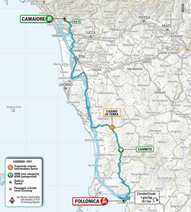 La 2e étape sur la carte