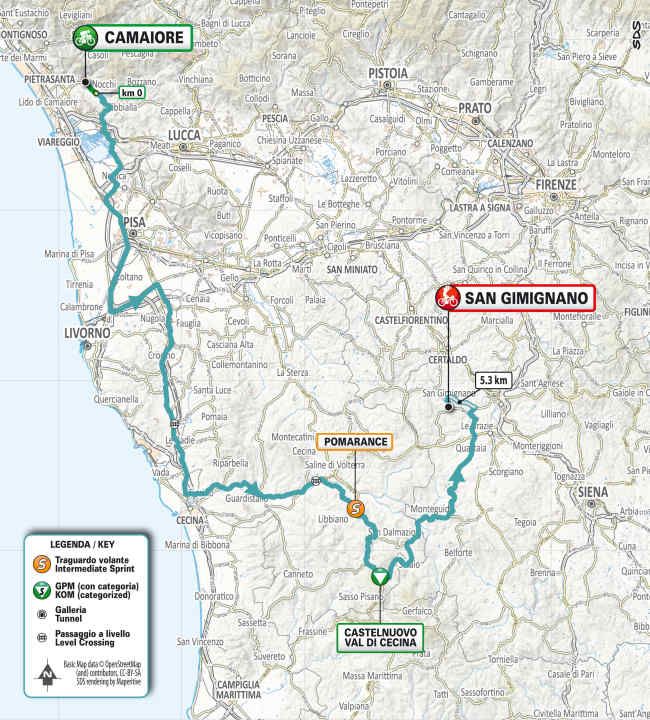 The 2nd stage on the map