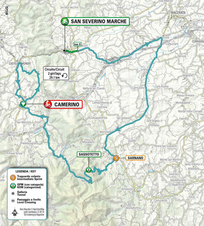 La 6e étape sur la carte