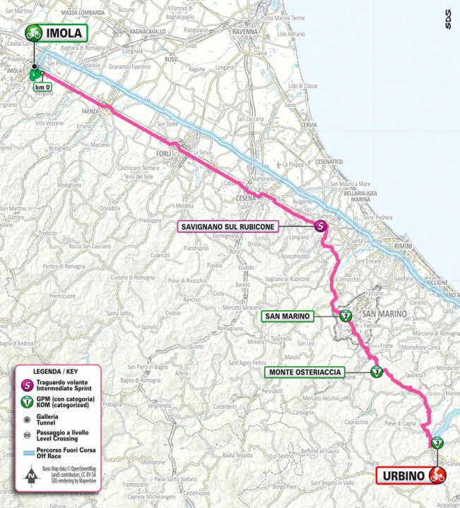 Die Strecke der 4. Etappe des Giro d’Italia Women 2024