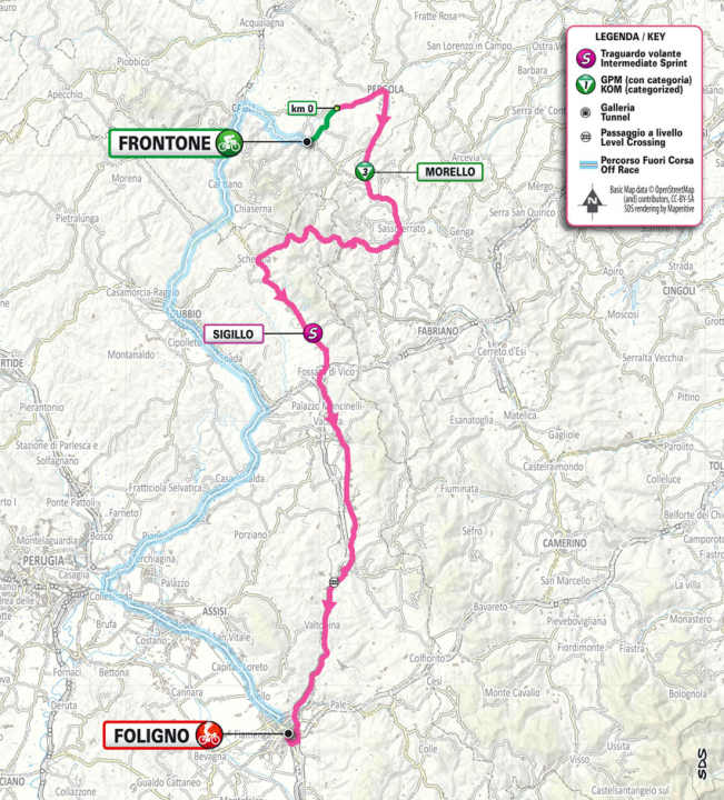 Die Strecke der 5. Etappe des Giro d’Italia Women 2024