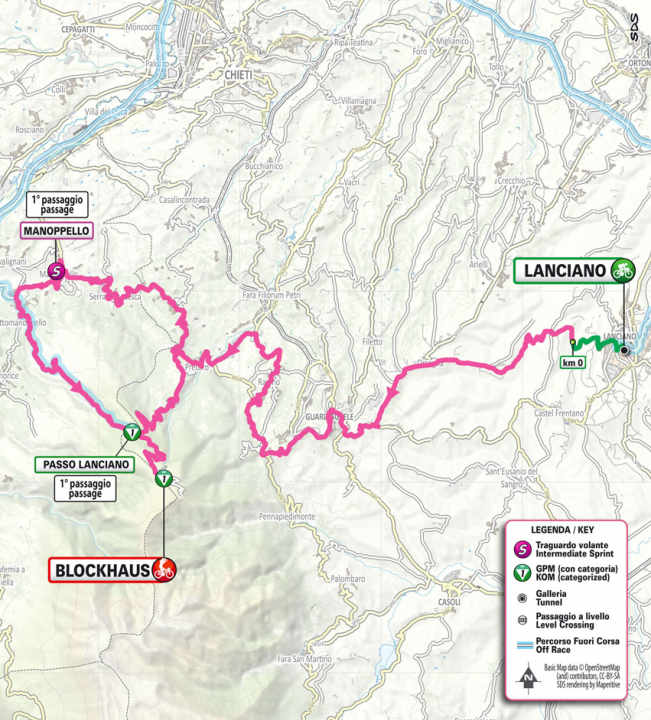Die Strecke der 7. Etappe des Giro d’Italia Women 2024