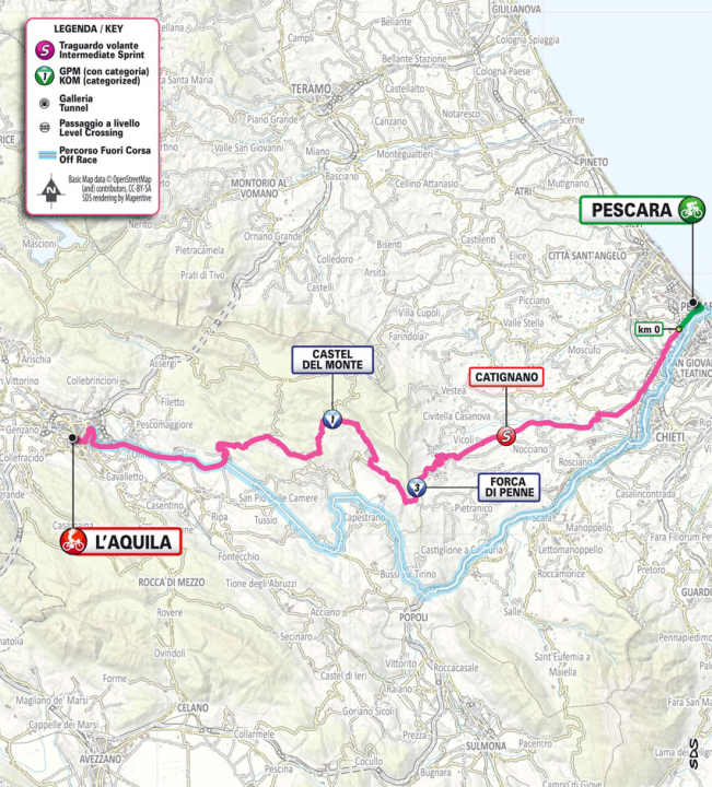 Die Strecke der 8. Etappe des Giro d’Italia Women 2024