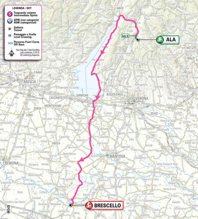 Die 6. Etappe auf der Karte