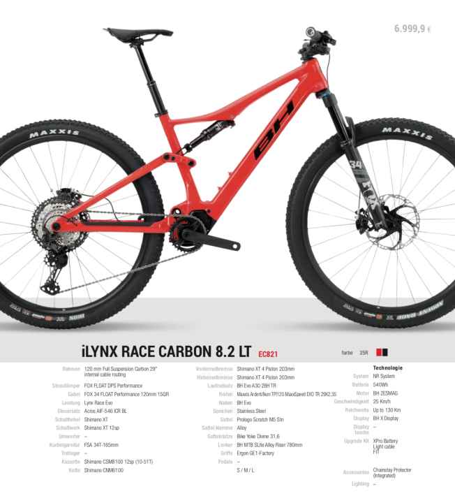   BH iLynx Race Carbon 8.2 LT. Preis: 6999 Euro 