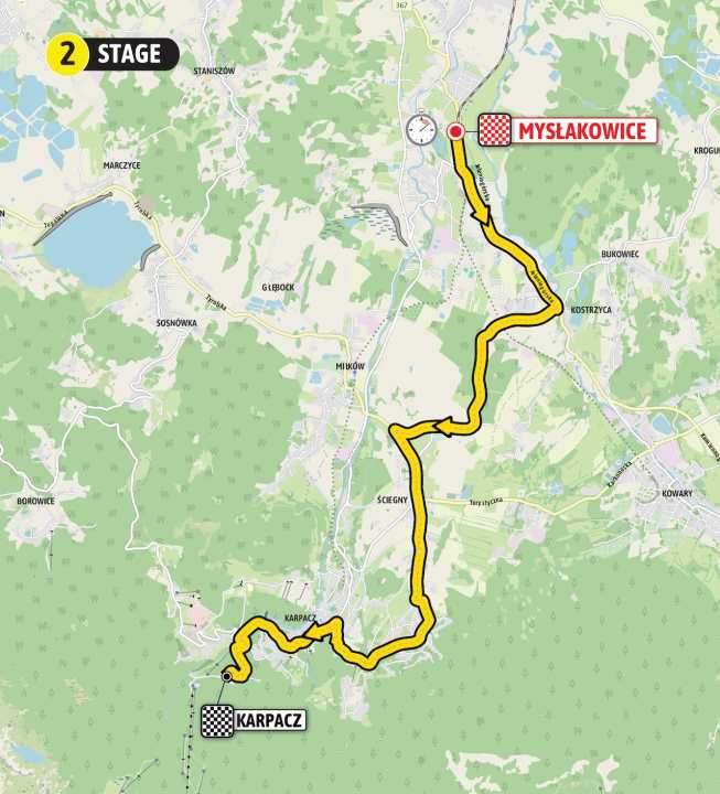 The route of the 2nd stage