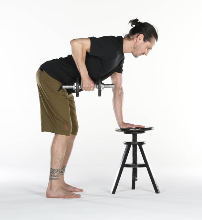 Important: A straight back, minimally bent legs.